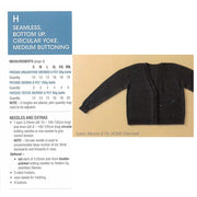 H Seamless, Bottom Up, set in sleeves, med buttoning