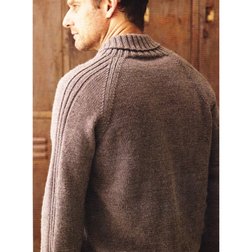 Back View of Shawl Collar Jumper