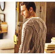 Back View Twisting Cable Sweater