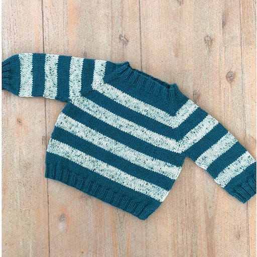 Top Down Simple Jumper with Stripes