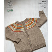 Cardigan with Striped Yoke