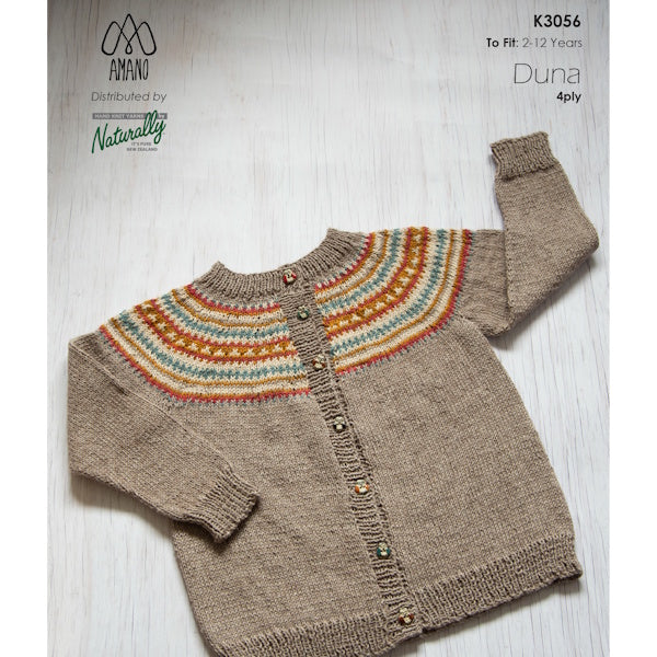 Cardigan with Striped Yoke