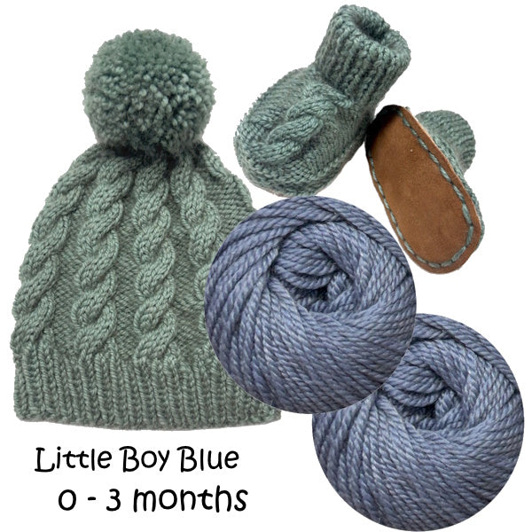 Possum Beanie and Bootee Set - Little Boy Blue 0-3m