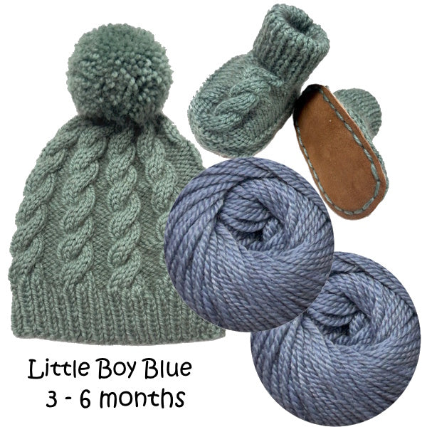 Possum Beanie and Bootee Set - Little Boy Blue 3-6m