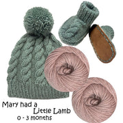 Possum Beanie and Bootee Set - Marys Lil Lamb 0-3m