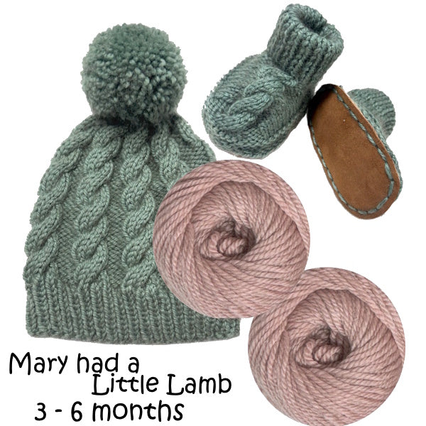 Possum Beanie and Bootee Set - Marys Lil Lamb 3-6m