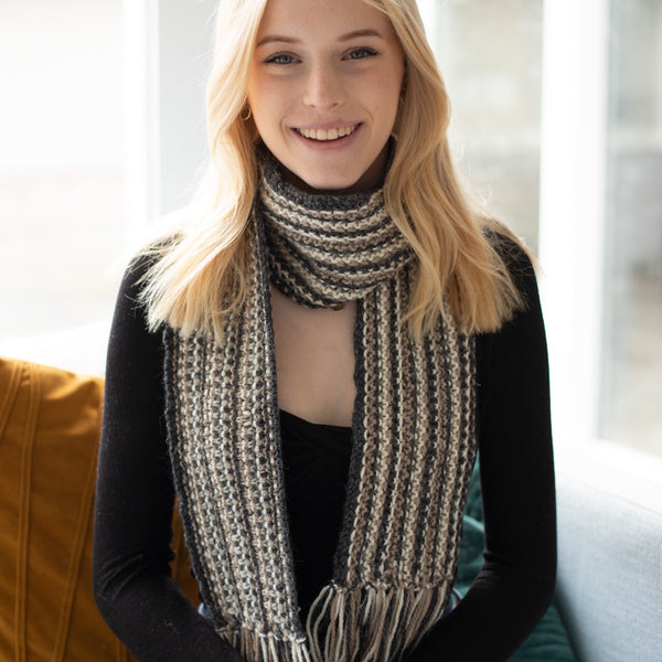 Slip Stitch Tweed Scarf