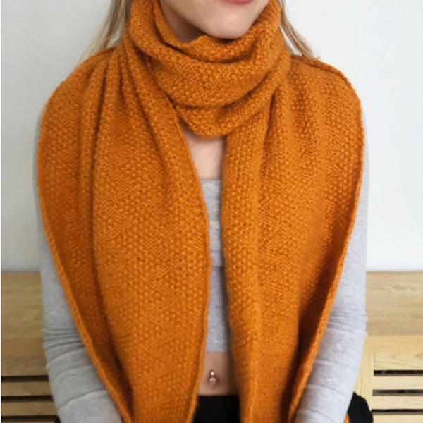 Moss Stitch Zig Zag Scarf