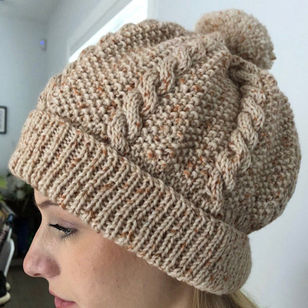 Cabled Moss St Beanie