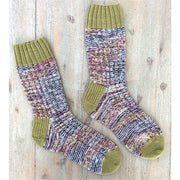 Two Tone Socks with Rib Detail