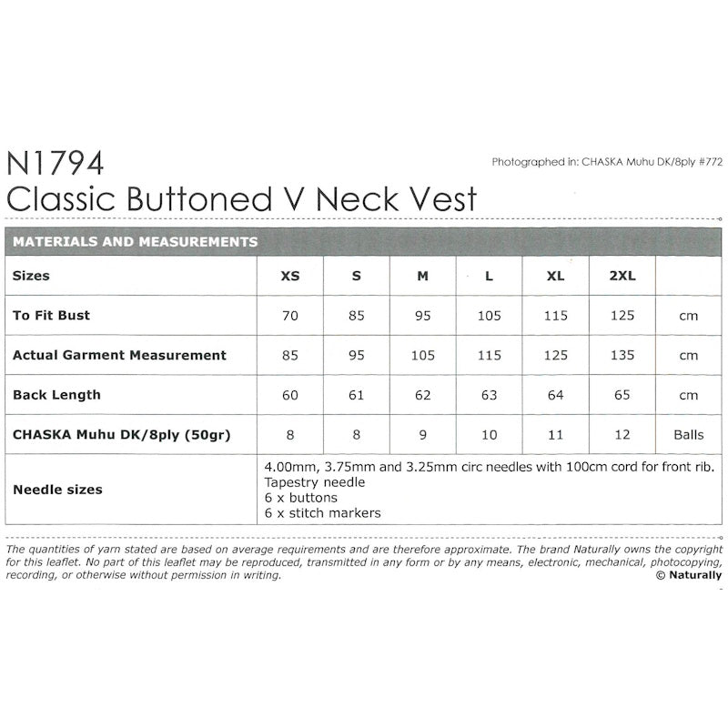 Classic Buttoned V Neck Vest