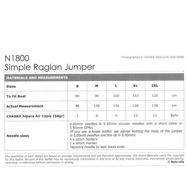 Simple Raglan Jumper