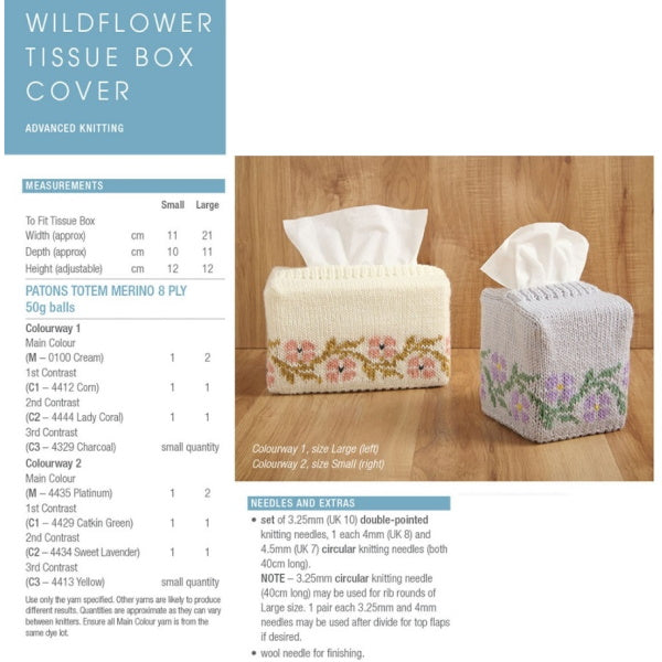 Wildflower Tissue Box Cover