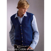 3 Mens Cable Vest